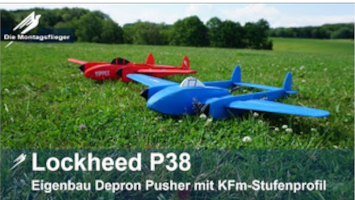 Lockheed P-38, Parkflyer, Depron, Free Download
